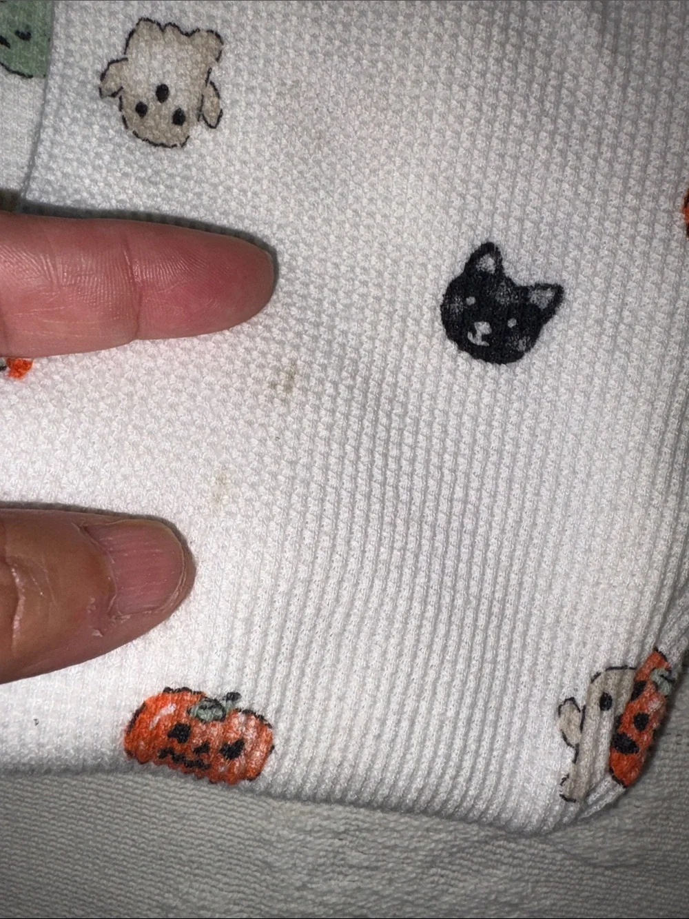 Carter’s Kids Unisex White Halloween Print Thermal Pajama Set EUC 4T